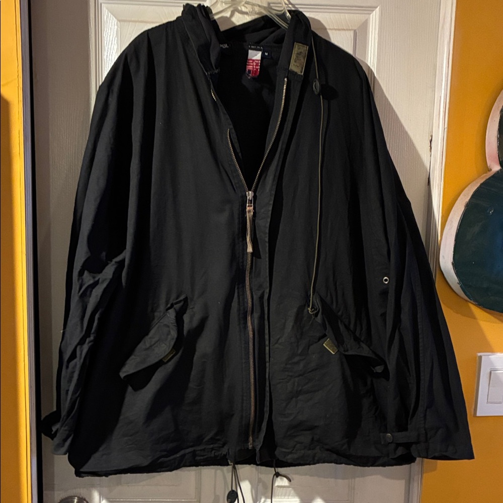 Polo Sport Black Hooded Rain  Jacket
